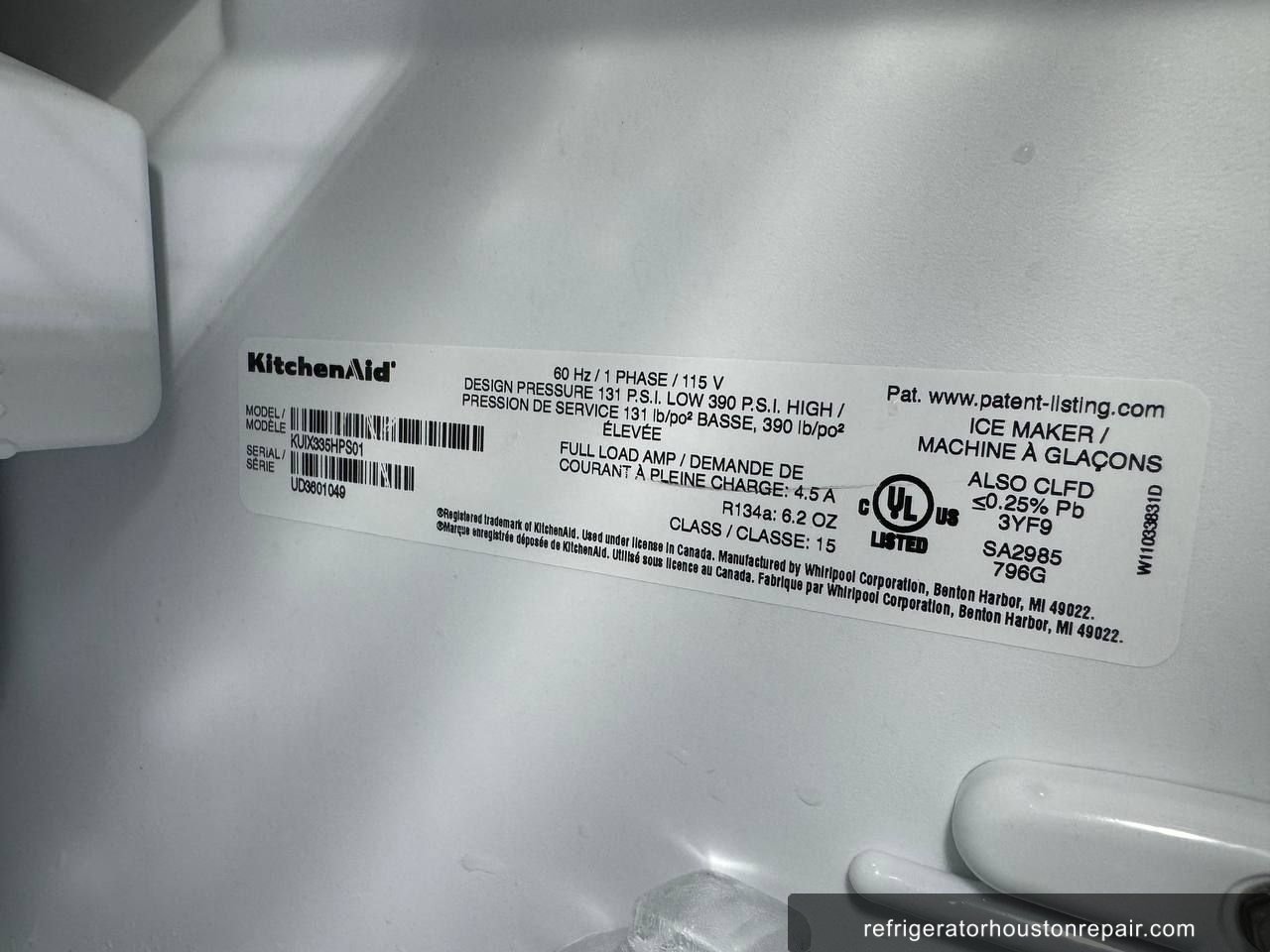 KitchenAid KUYS8SDHSS repair in Memorial, TX β photo 5