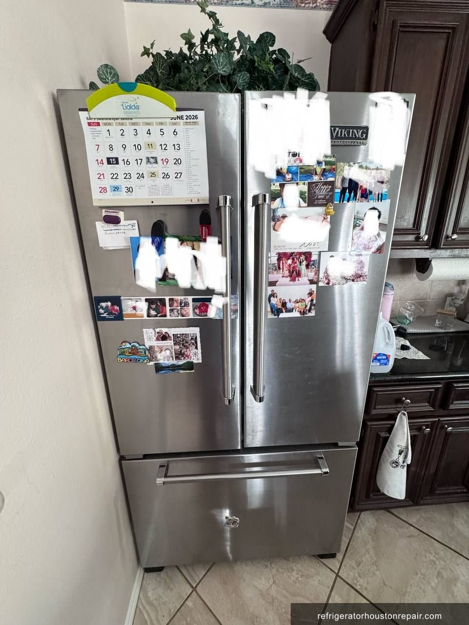 Viking VCFF236SS003: Door Flipper, Gasket, and Dispenser Switch Repair in Sugar Land, TX