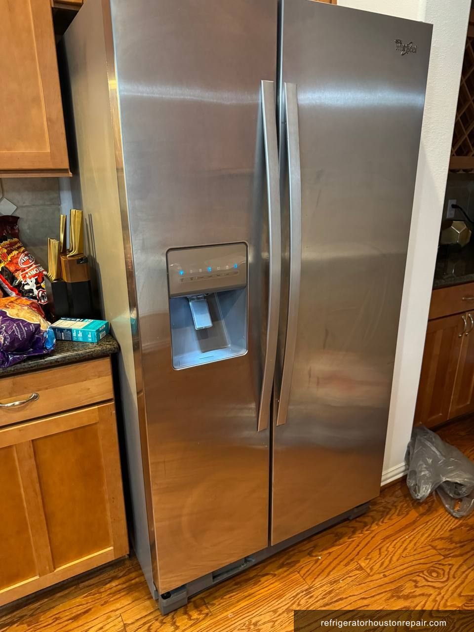 Whirlpool WRS325FDAM02: Defrost System Failure and Frozen Drain Line in Memorial, TX